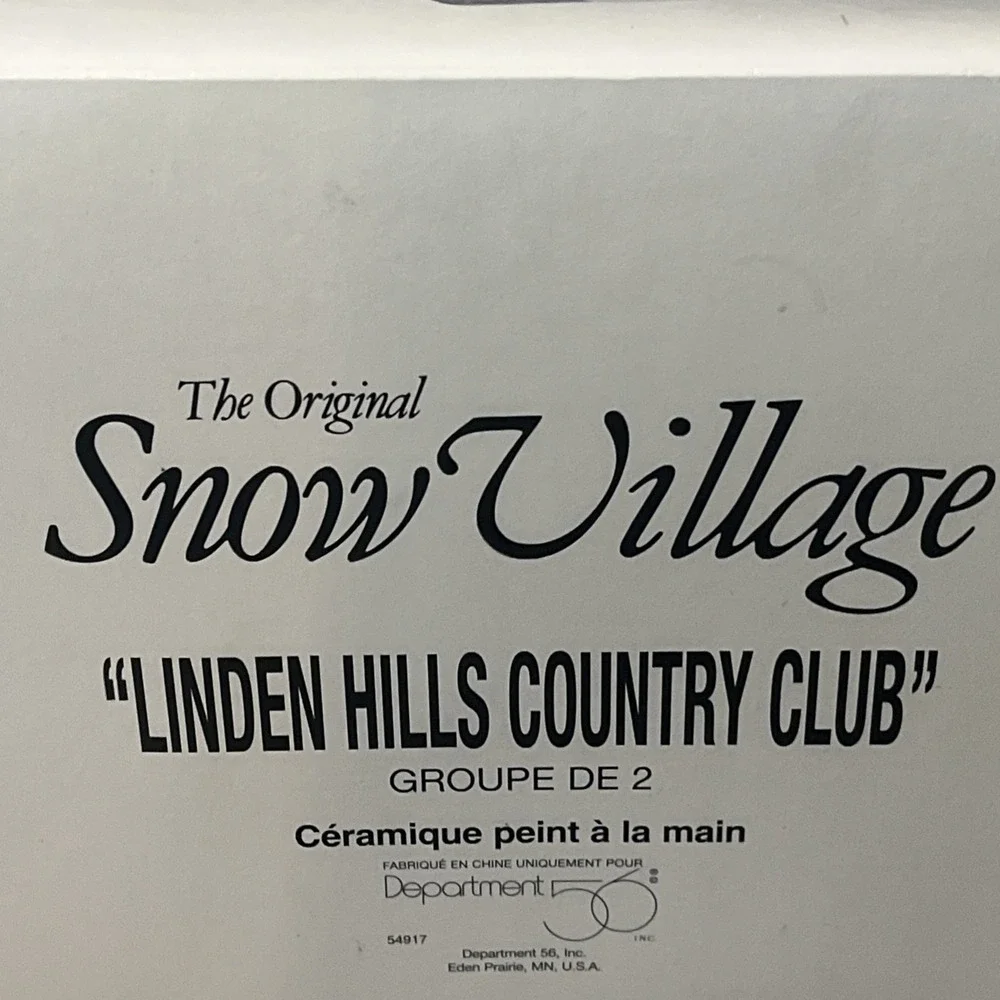 1997 Deptartment 56 Snow Village -  Linden Hills Country Club - With Bonus Golf*